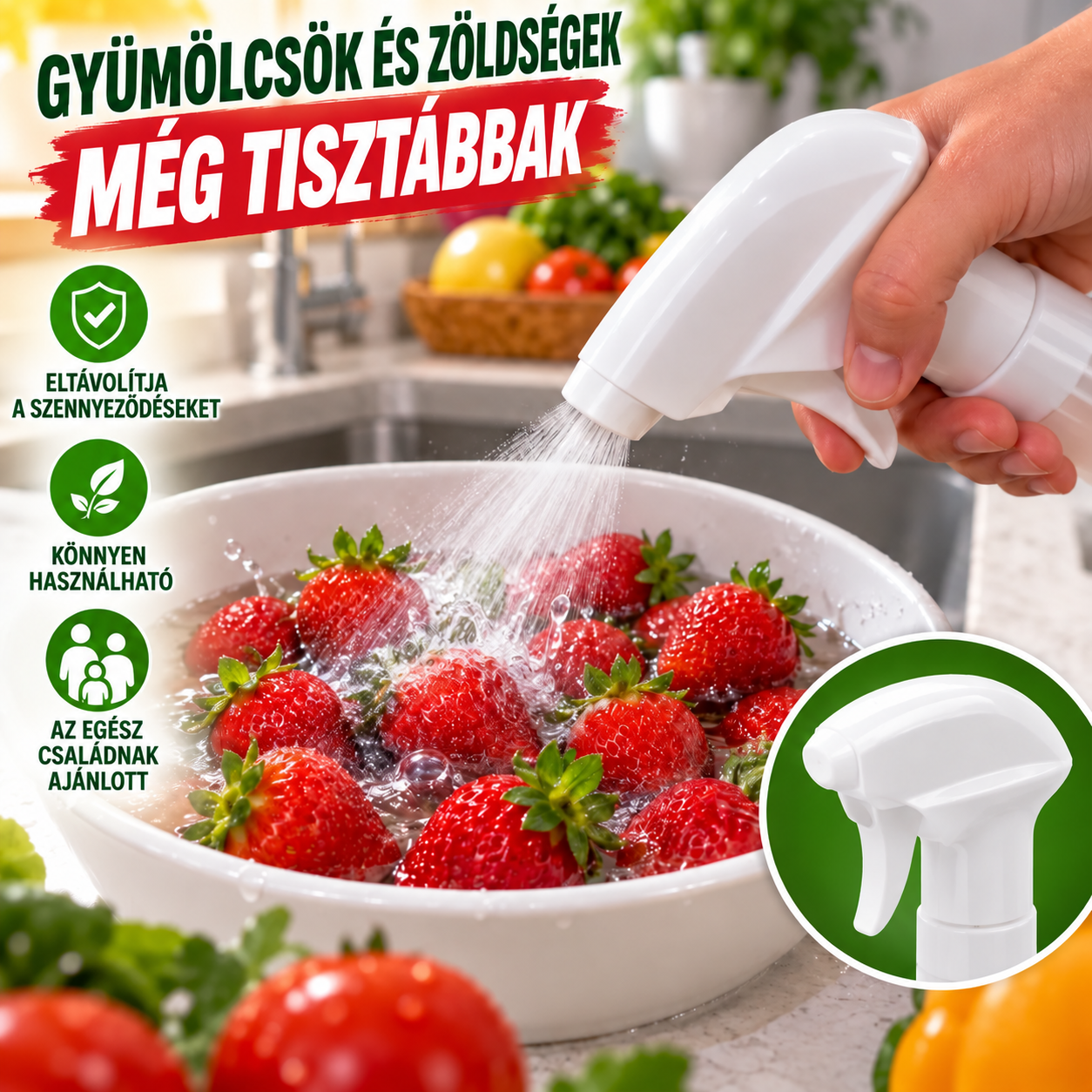 Gyümölcs- És Zöldségtisztító Készlet FreshWash™