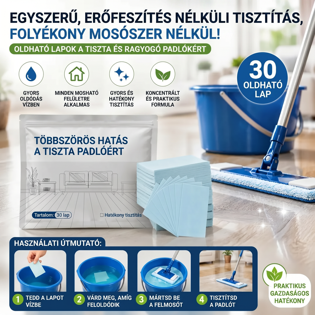 FloorSheet™ – Oldódó Tisztítólapok Az Egész Otthonra