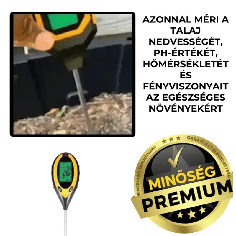 SoilMaster™ 4 az 1-ben Professzionális Talajteszter