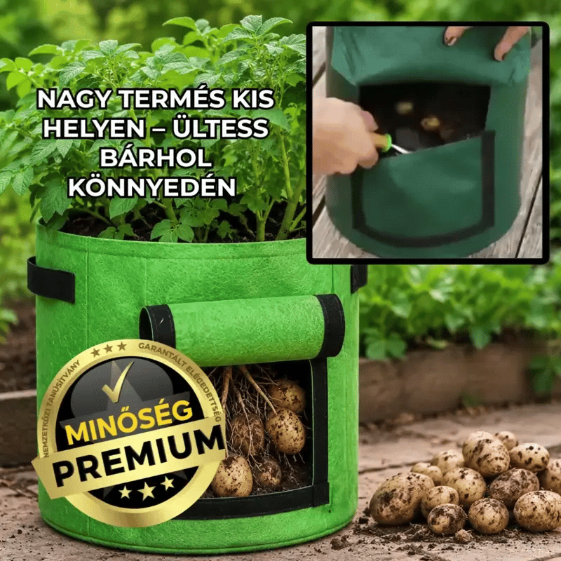 Ültetőzsák Bárhová GrowBag™ – Nagy Termés Kert Nélkül