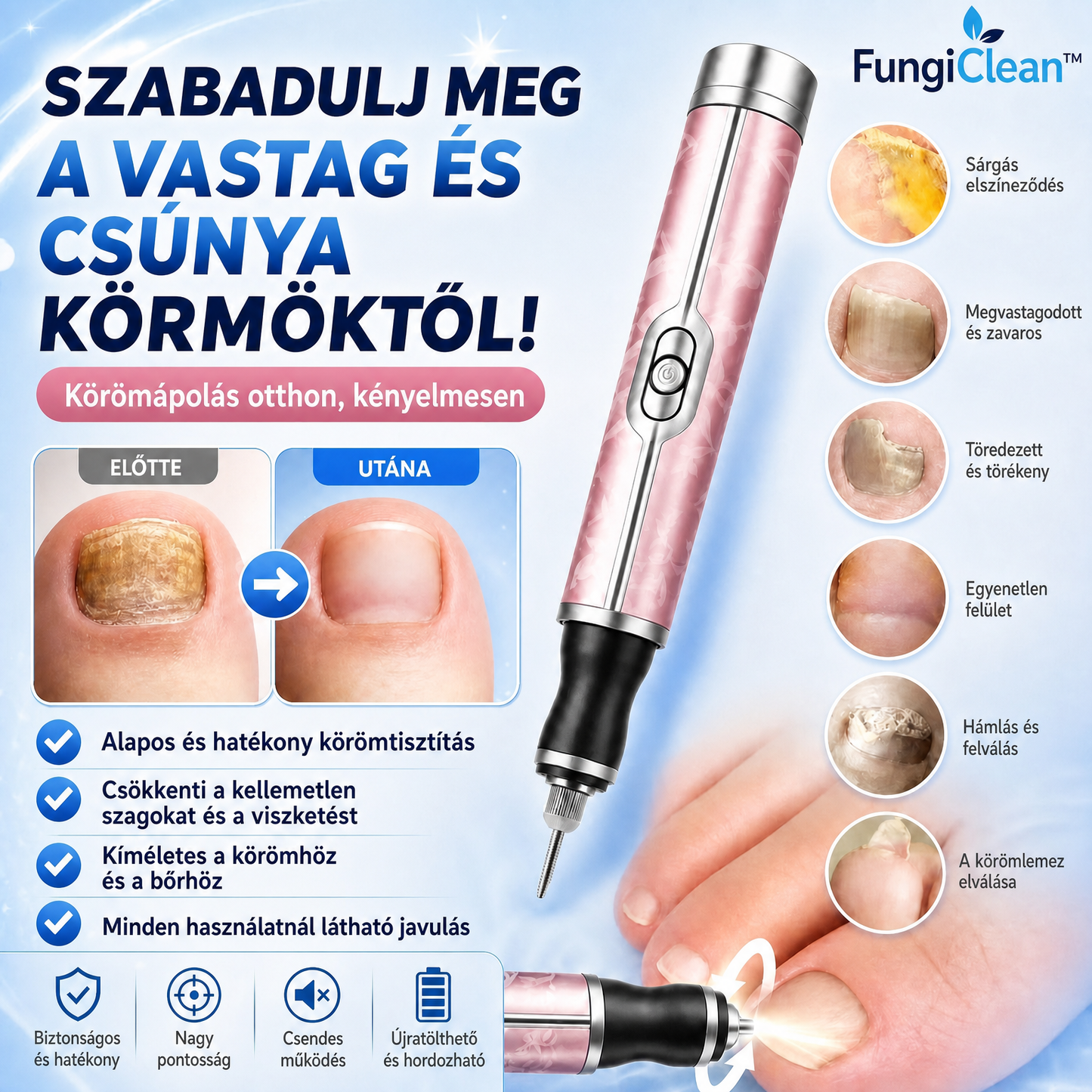 Elektromos Körömápoló Készülék FungiClean™