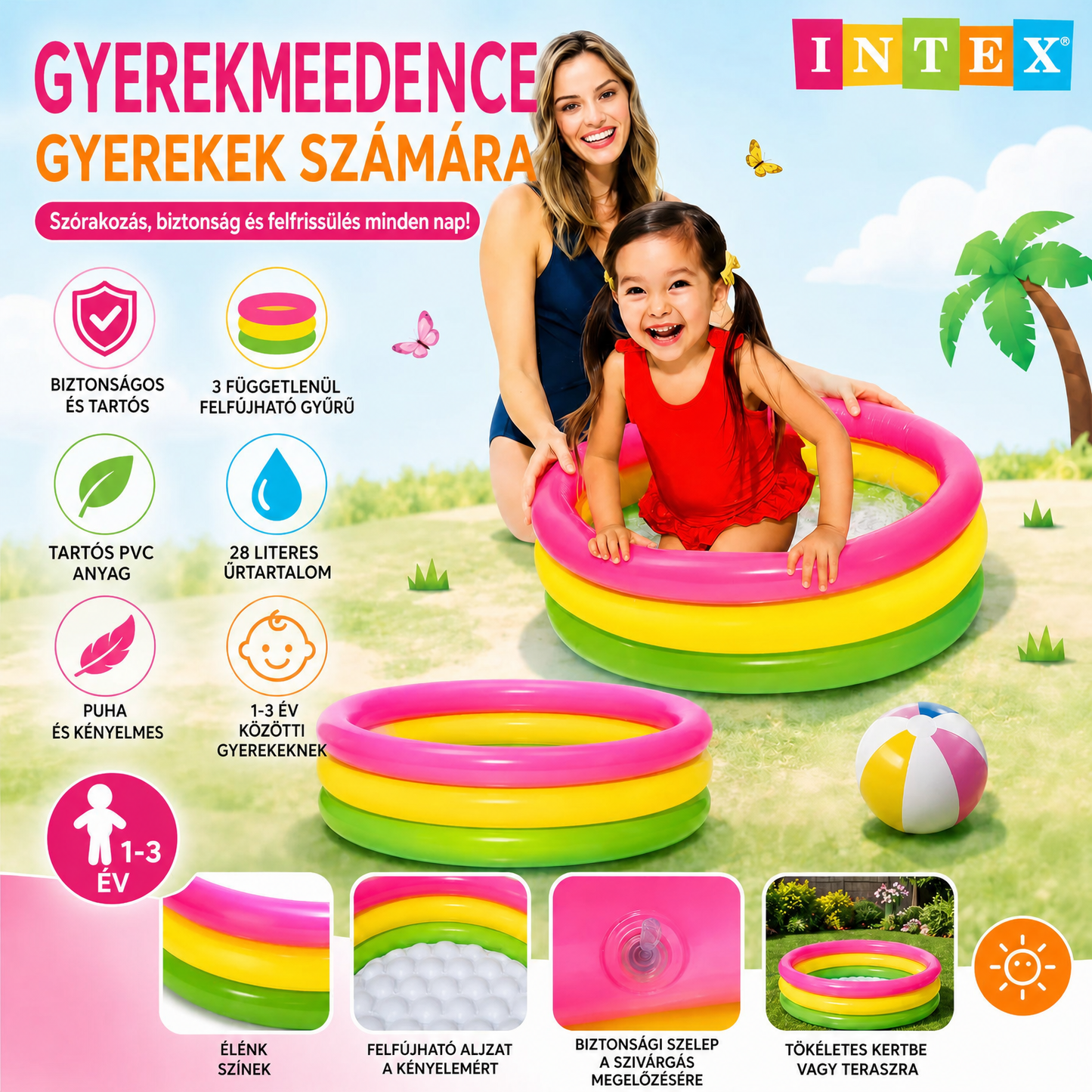 AquaJoy™ Felfújható Gyerekmedence