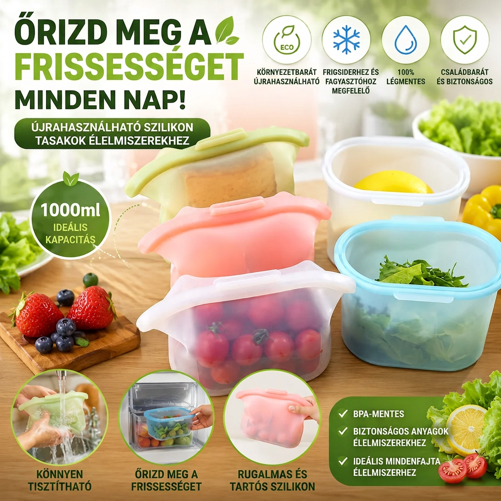 Újrahasználható Szilikon Tasak FreshBag™
