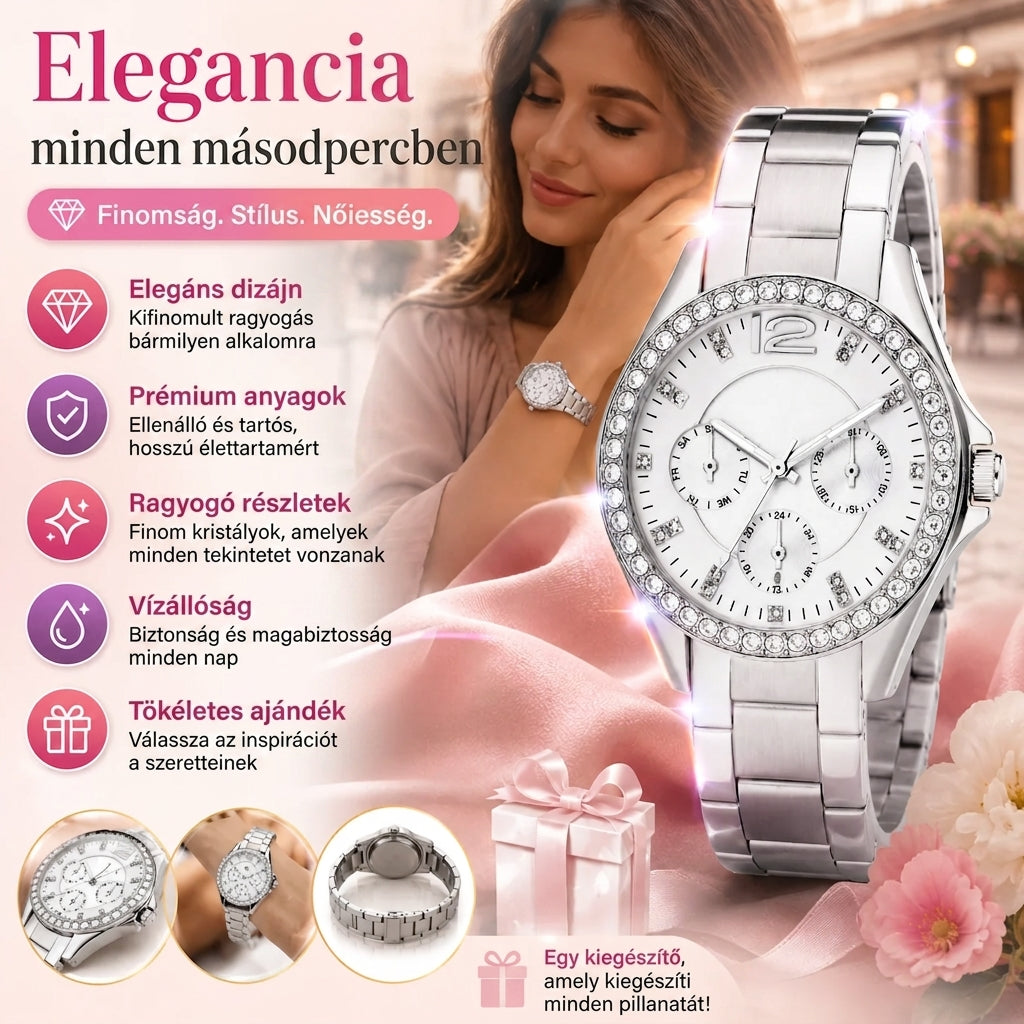 Elegáns Női Karóra CrystalTime™