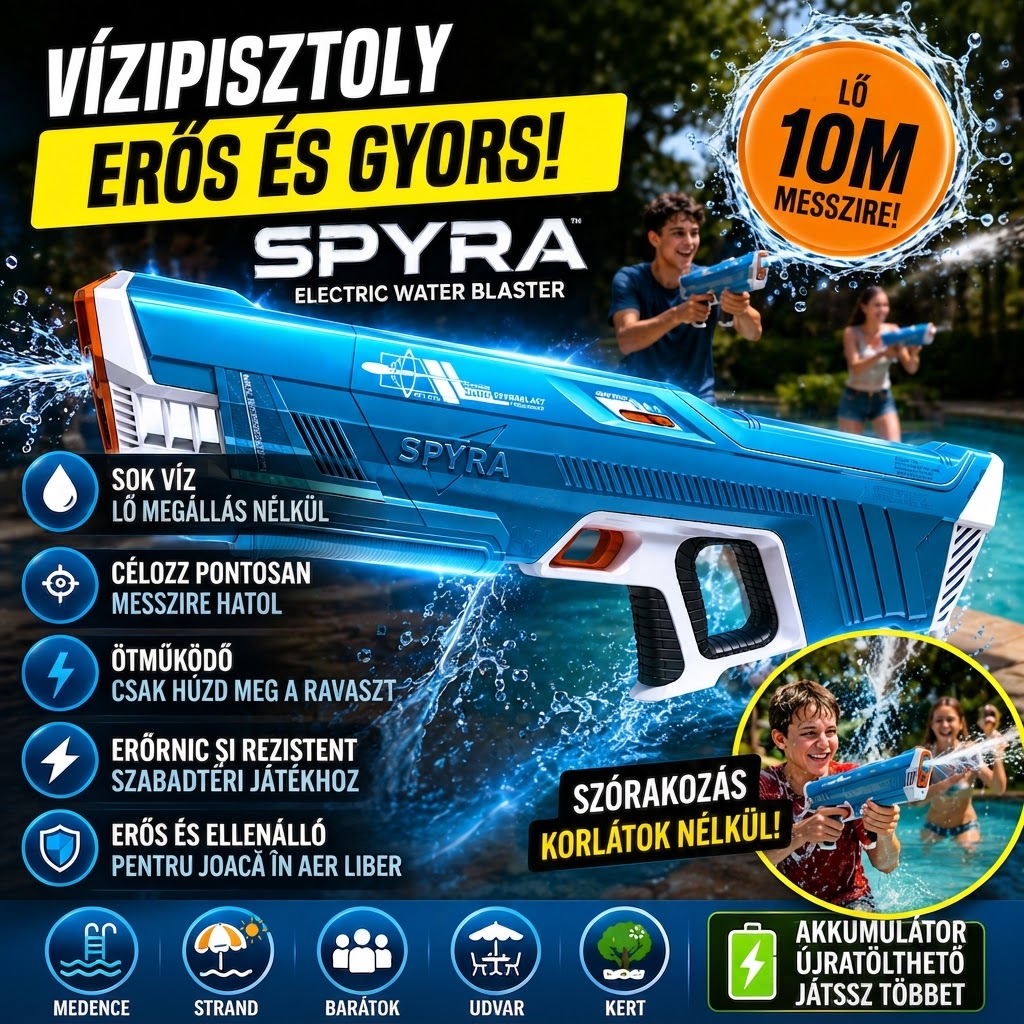 AquaBlast™ – Elektromos Vízpisztoly