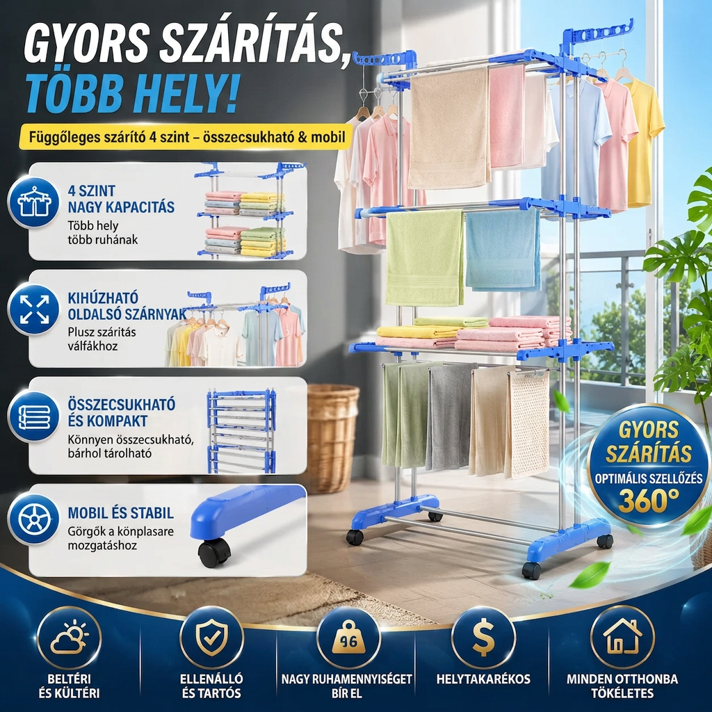 Összecsukható Ruhaszárító DryMax™