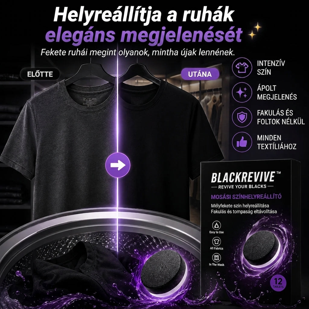 Fekete Ruhát Frissítő Kendők BlackRevive™