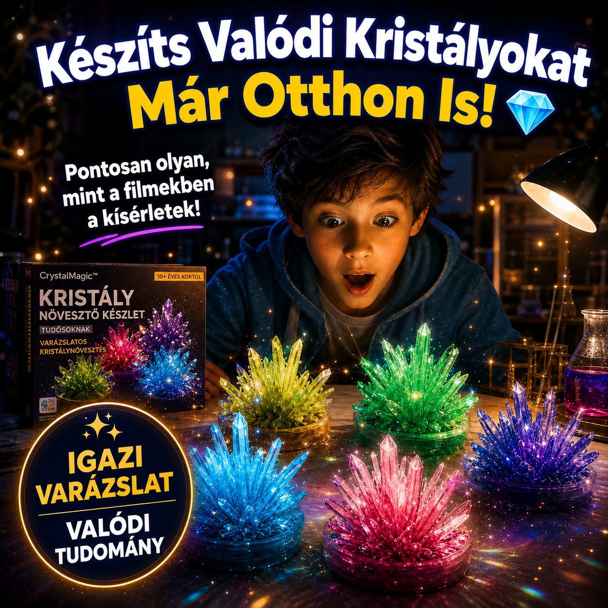 Készíts Igazi Kristályokat Otthon – CrystalMagic™