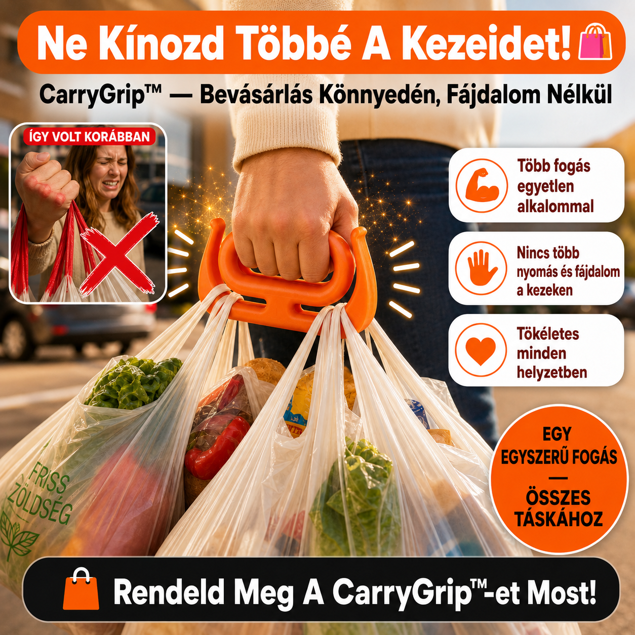 CarryGrip™ Bevásárlótáska Fogantyú
