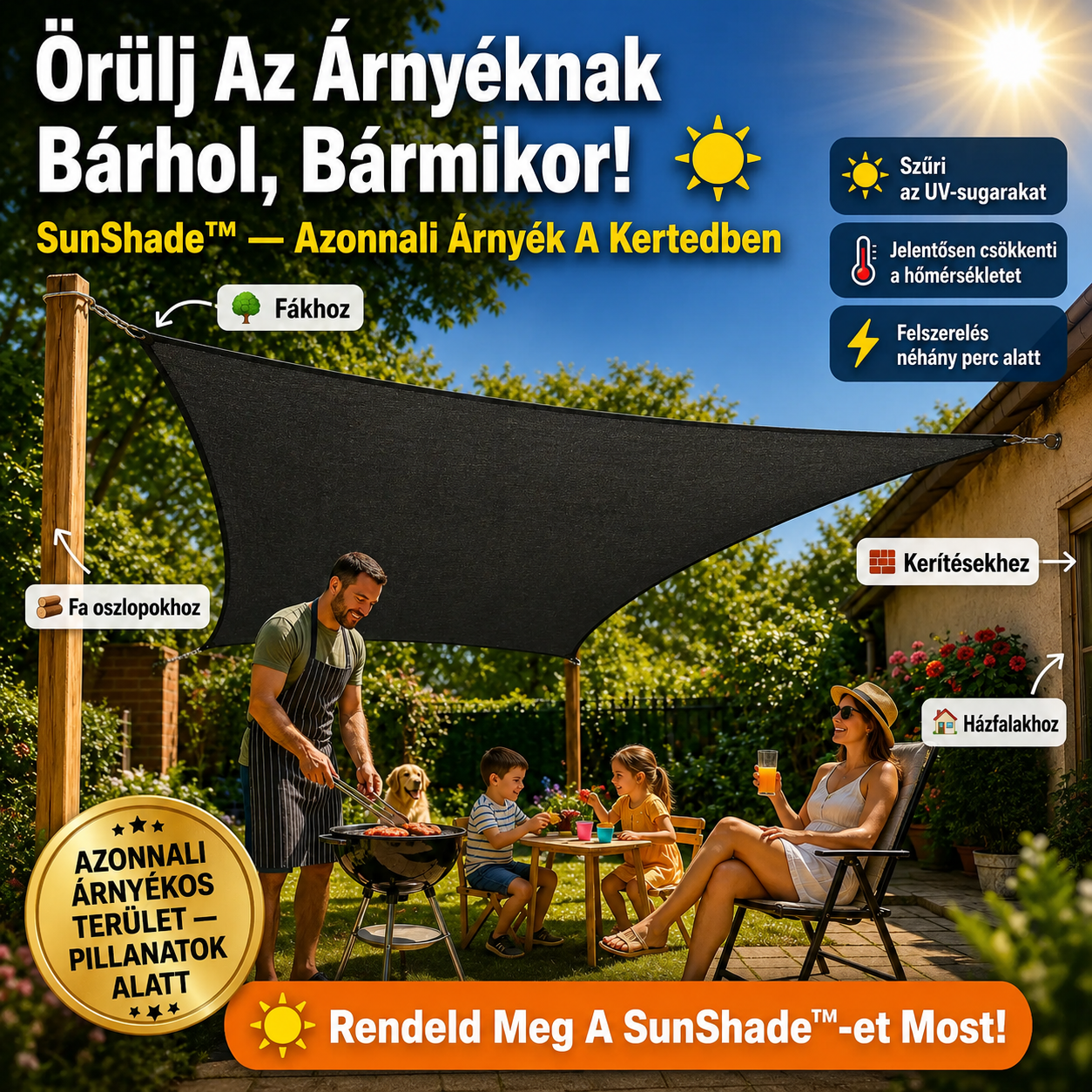 SunShade™ Árnyékoló Vitorla