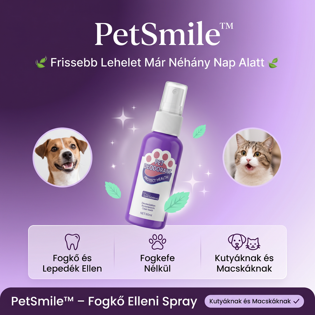 PetSmile™ – Fogkő Elleni Spray Kutyáknak És Macskáknak