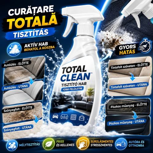 TotalClean™ – Erőteljes Tisztítóhab Makacs Foltok Ellen