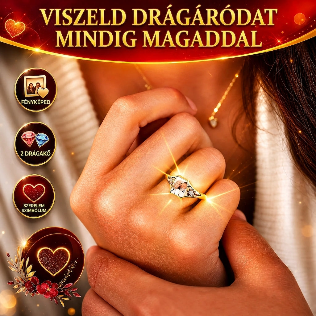 EternalLove™ – Személyre Szabható Fotós Gyűrű