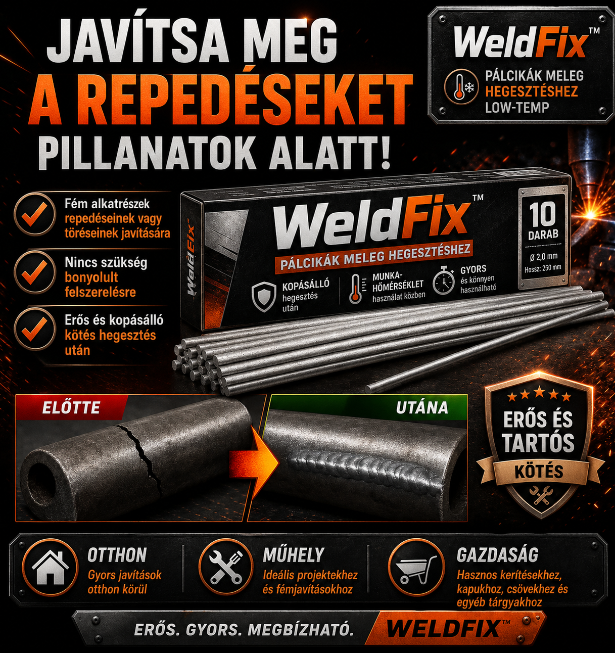 WeldFix™ Univerzális Hegesztőpálca