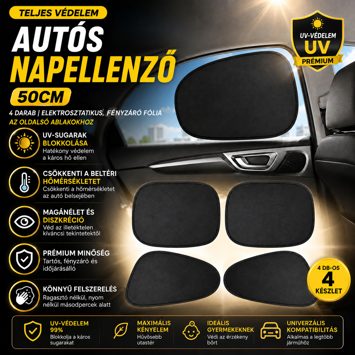 Autós Oldalablak Napellenző SunBlock™