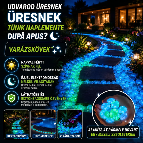 Világító Kavicskák™ – A Kert, Ami Magától Ragyog Éjszaka