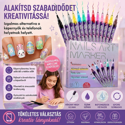 NailColor™ Körömdíszítő Filctoll Készlet
