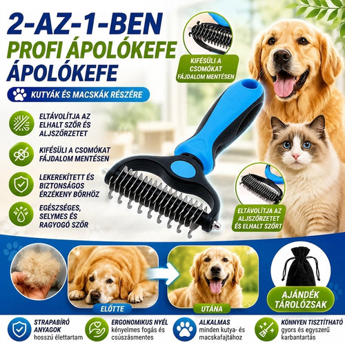 Kétoldalas Állatápoló Kefe FurCare™