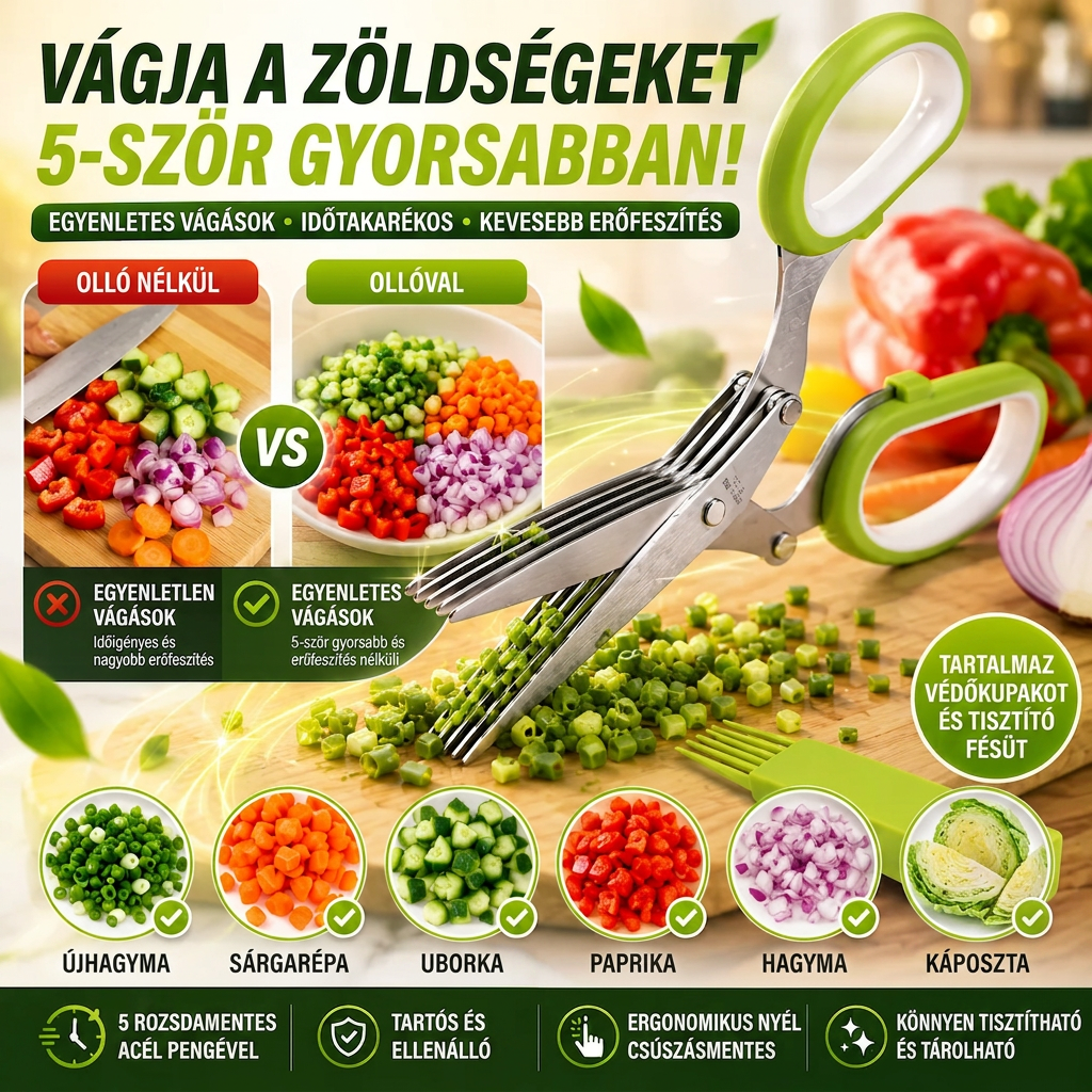 Ötpengés Fűszernövény-Olló SpeedCut™