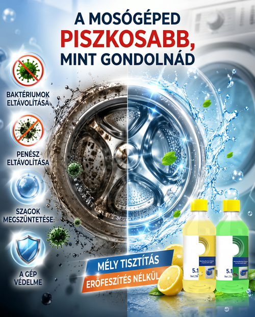DrumClean™ – Tiszta Mosógép, Friss Illat Minden Mosásnál